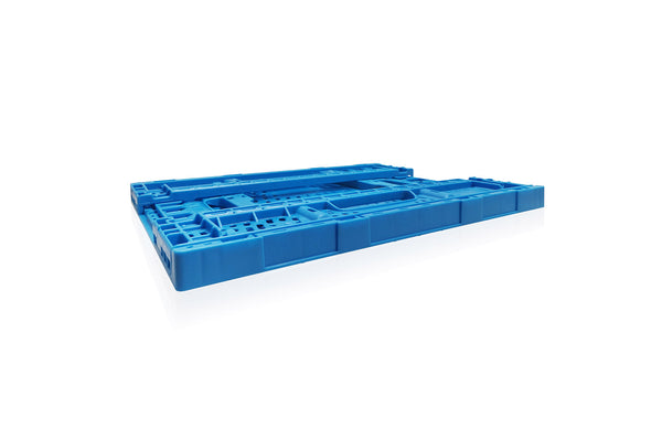 Faltbox FB 6/330DK, blau, 600 x 400 x 330 mm (LxBxH), mit Deckel