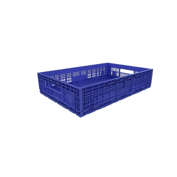 RS PRO Kunststoff Klappbox , Schwarz, Blau 260mm x 400mm x